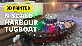3D printing and painting a harbour tug | N Scale Railcar Float Harbour Scene Part 7
