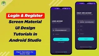 Modern Login and Register screen Material UI design Tutorials - Part - 03