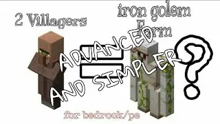 New updated and ADVANCED 2 villager iron farm for bedrock/Pocket edition 1.16+(Smaller yet better)
