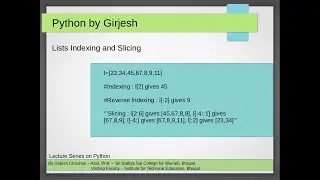 List indexing and slicing in Python