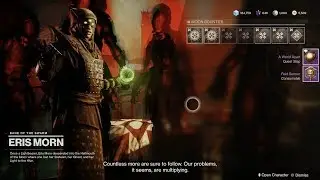 Destiny 2 Shadowkeep [4K]- Eris Morn grants: A World Apart quest step & Raid Banner