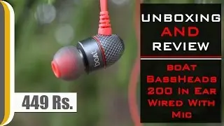 Unboxing | boAt BassHeads 200 In Ear Wired With Mic Earphones | Hindi