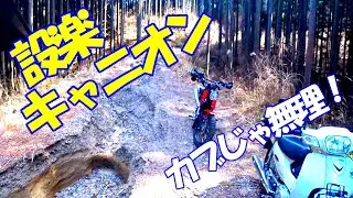 【CT125ハンターカブ】キャニオン化して行く林道【林道探索】