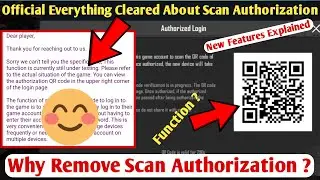 Why Scan Authorization Remove Official Clear | Function of Scan Authorization Pubg New Features 3.0