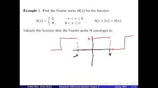 V8-8: Properties of Fourier series, linearity and convergence. Elementary Differential Equations