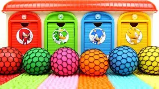 Satisfying Garage ASMR | Oddly 4 Super Sonic Doors WITH Mixing 6 Net Slime Balls in Real Relax