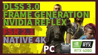 CYBERPUNK 2077 PC Game Benchmark On RTX 4090 OC & RYZEN 7950X OC (NATIVE 4K, DLSS 3, FSR 2.1)