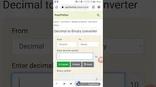 Do All Your Conversions In One Website 😈⚠️👨‍💻(Like.. Binary To Decimal, Decimal To Binary)|| Exams⚠️