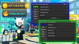 Anime Weapon Simulator Script Auto Farm | Teleport | Auto Collect | Auto Swing | Auto Hatch | & More