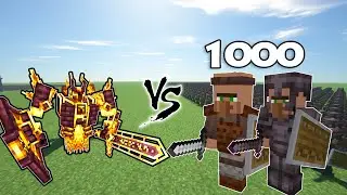 Ignis Vs 1000 Guard Villagers | Minecraft