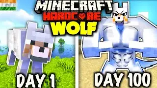 I Survived 100 Days as a WOLF🐕 in HARDCORE MINECRAFT(Hindi)