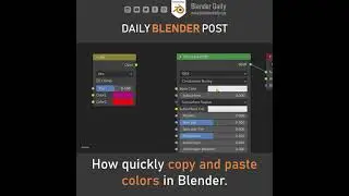 How to Quickly Copy & Paste Colors in Blender