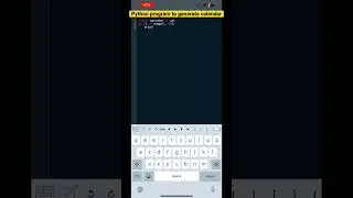 Python program to generate calendar using iphone #pythontutorial #shorts #iphone
