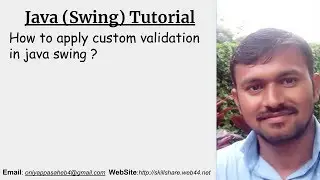 How to apply custom validation in java swing ?