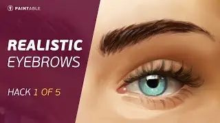 How to Paint REALISTIC EYEBROWS (Portrait 