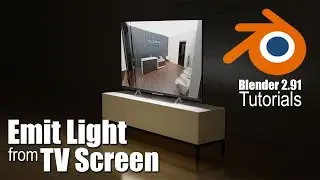 How to Emit Light from a texture like a TV Screen for EEVEE or CYCLES | Blender 2.91 Tutorial