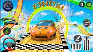 MEGA RAMP CAR STUNTS  RACE  SIMULATOR  GT  IMPOSSIBLE  SPORTS  CAR RACHING 3D Android gameplay #1