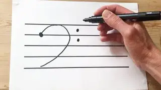 How to Draw a Bass Clef in 60 Seconds
