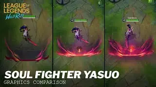 Yasuo Soul Fighter Low to Ultra Graphics Effects Comparison Wild Rift