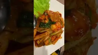Tteok-bokki with kimchi and egg #viral #shorts #trending #foodie #asmr #satisfying #food