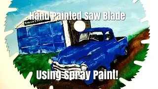 Hand Painted Saw Blade | Commission Piece | Spray Paint