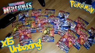 UNBOXING 15 POKEMON BATTLE STYLE BOOSTER PACKS!