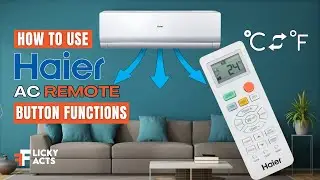 Haier AC Remote Buttons & Functions (Heat Pump) | Model No. 0010401715BP | Celsius to Fahrenheit