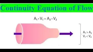 Understanding Continuity Equation / Continuity Equation in Fluid Mechanics // Flow Through Pipes