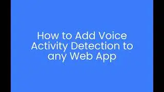 How to: Detecting Speech & Silence in Conversations with Cobra for Web Applications using Javascript
