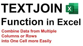 TEXTJOIN Function in Excel || Combine Data from Multiple Columns or Rows into One Cell