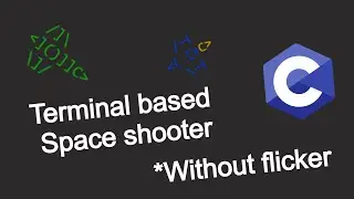 Space shooter | Terminal Games | Game with C | flicker-less terminal games