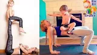 Fitness Mum Works Out With Kids - Crazy Workout!