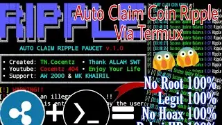 Auto Claim Coin Ripple ( Legit 100% ) - Termux