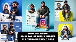 How to create 3D AI Social media Images | Ai Portraits Trend 2024 | bing image creator tutorial | AI