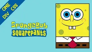 Draw SpongeBob using HTML & CSS | single Div