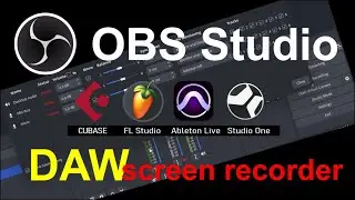 OBS Studio with DAW Digital audio Workstation how to record pc computer screen with audio setup