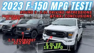 2023 Ford F-150 Fuel mileage comparison 3.5l powerboost vs 2.7l ecoboost vs 5.0l V8: Round 3 Finale
