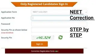 Neet CORRECTION 2021 | STEP by STEP |