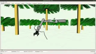 Multi inverse kinematics for Kiniva  to preform recorded path in palm tree environment in Gazebo