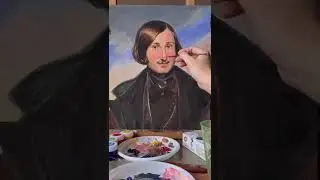 Простой гуашью напишу портрет Гоголя кисти Моллера.