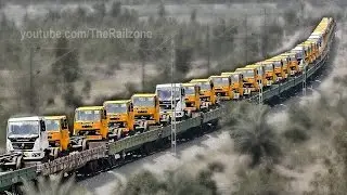 Trucks on Train | Automobile  Rail Transport | Indian Railways
