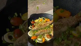 Рыба в САДЖЕ ! Рецепт речного головня с ОВОЩАМИ НА ПРИРОДЕ
