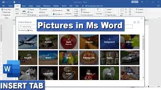 MS word 2019 - Insert Menu In Hindi | With New Features | insert Picture & Online Pictures in Word