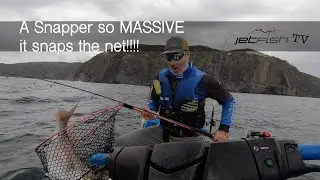 How to catch a snapper so big it snaps the net!  Is this the largest Snapper caught on a Waverunner?