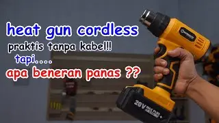 tes dan review heat gun cordless tanpa kabel - WORKSITE CHG326 20V CORDLESS HEAT GUN