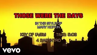 Mary Hopkin - Those Were The Days (Karaoke)