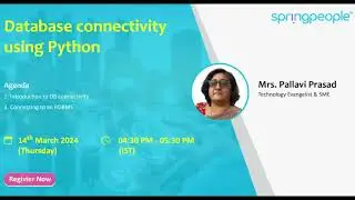 Database Connectivity using Python | Webinar | springpeople
