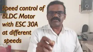 Speed control of BLDC Motor using arduino with ESC 30A for different speeds using push buttons