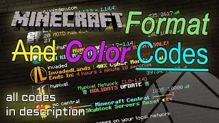 How To Format/Color Your Minecraft Server MOTD (Minecraft Formatting and Color Codes)