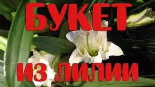 Букет из лилии в креповой бумаге